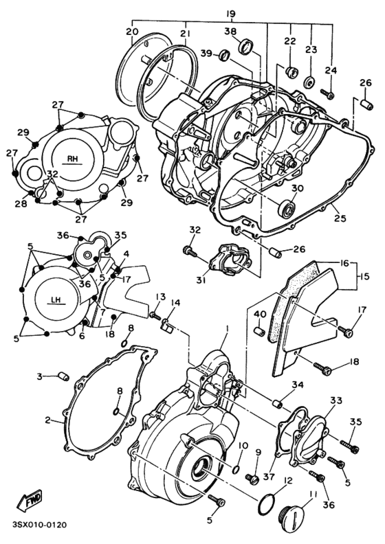 Crankcase cover ass`y  (v