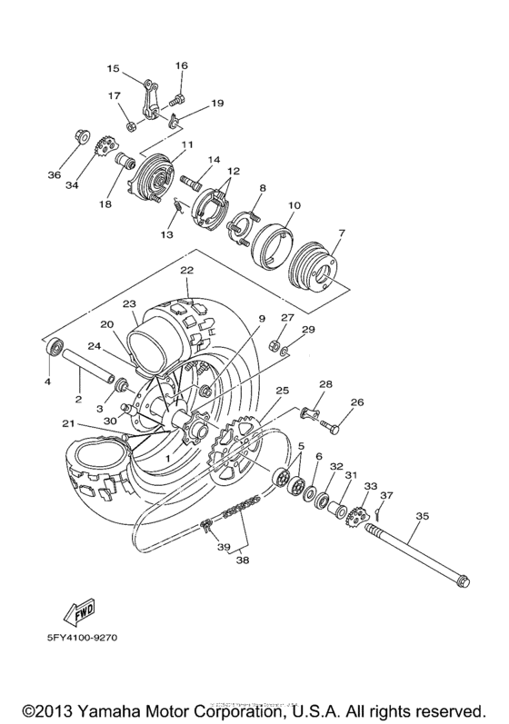 TW200MC Переднее колесо