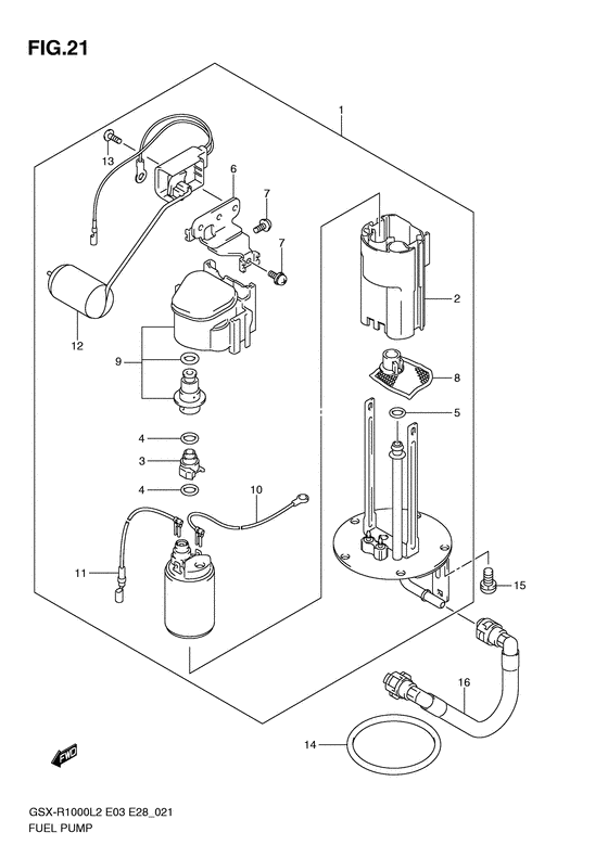 GSX-R1000 Топливный насос