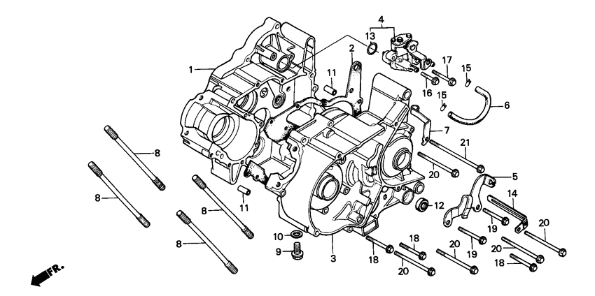 Crankcase/oil pump