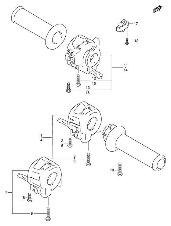 GSF600 Рулевой переключатель