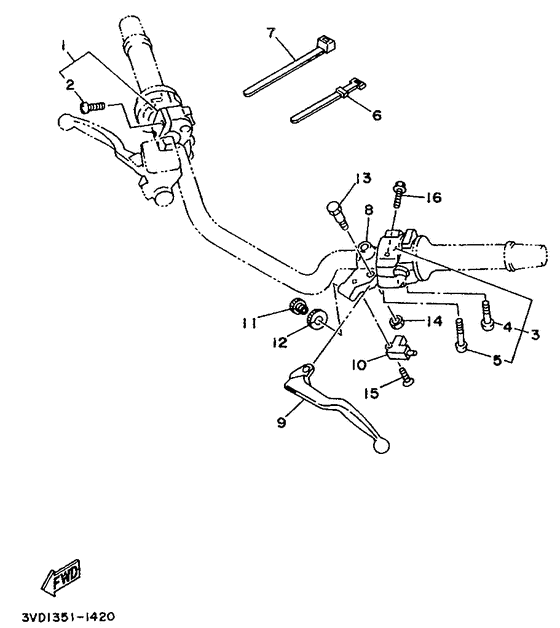 Handle switch. lever