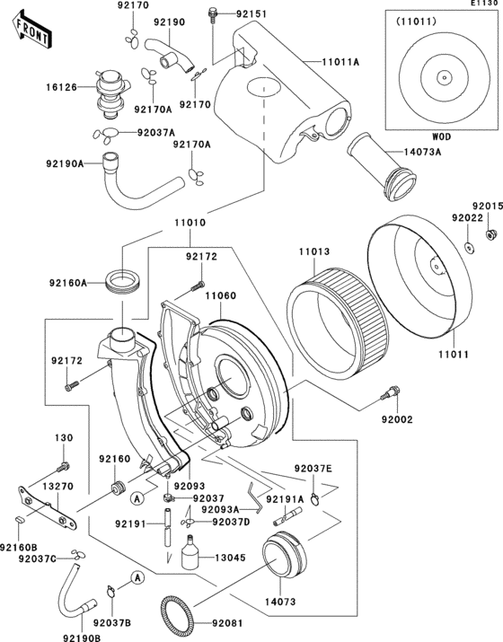 VN800 Воздушный фильтр