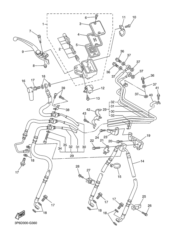 FJR1300A Главный тормозной цилиндр