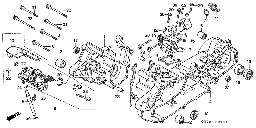 Crankcase/oil pump