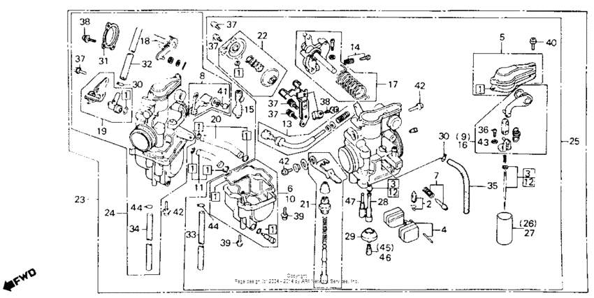 A carburetor 83-85