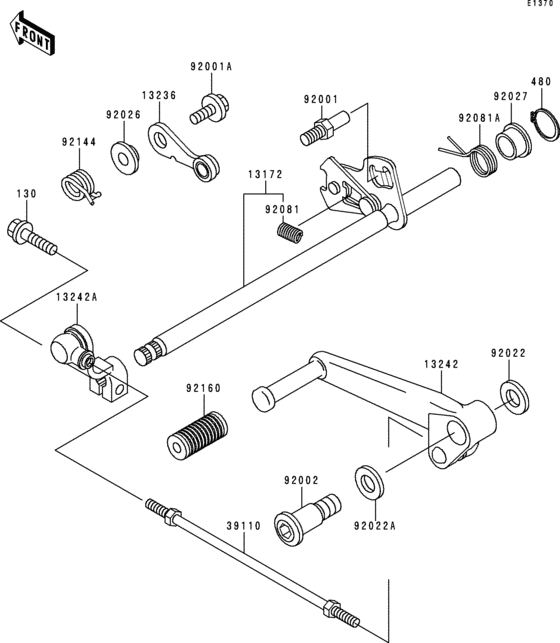 ZX600 Механизм переключения передач