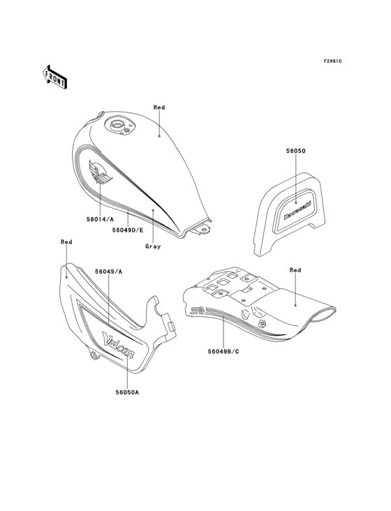 EN500 Decals(en500-a2 / a3)(red / gray)