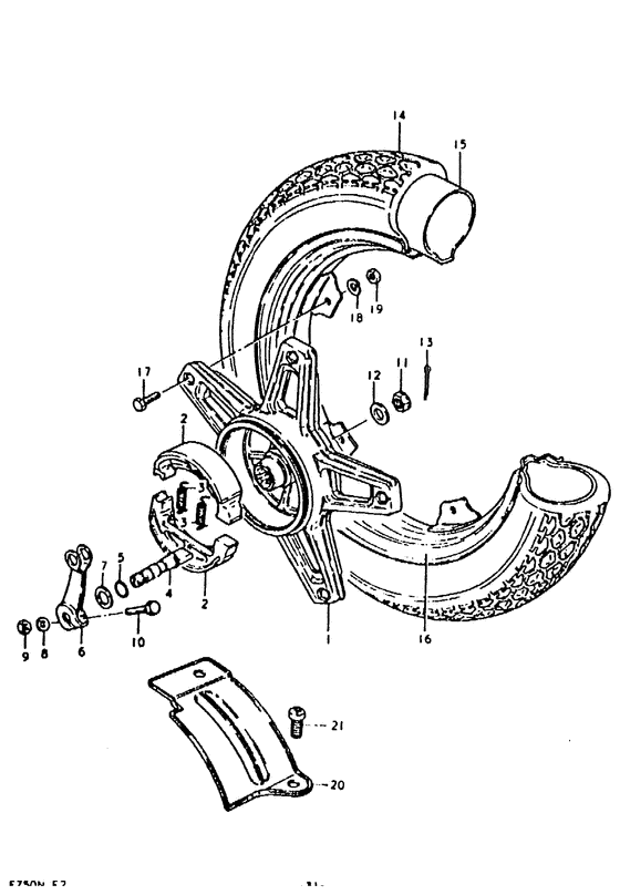 Rear wheel complete assy