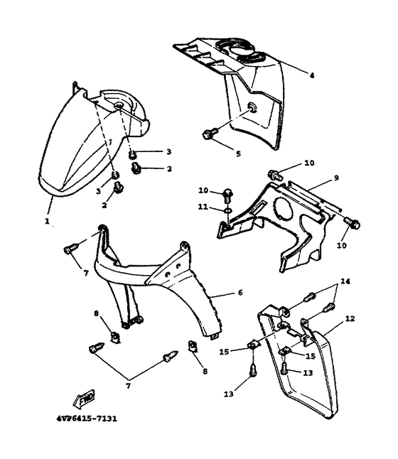 YW100T Переднее крыло