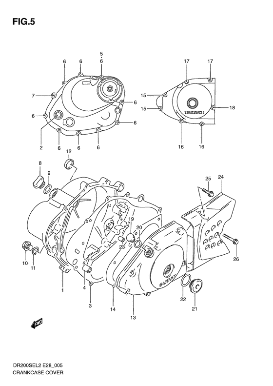 Crankcase cover ass`y  (v