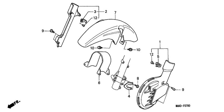 Front fender/ front disk cover