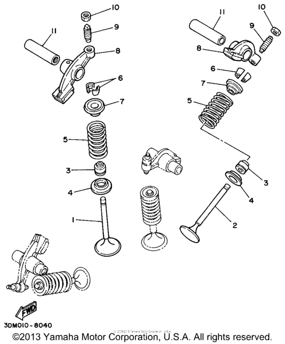 XV250 Клапана