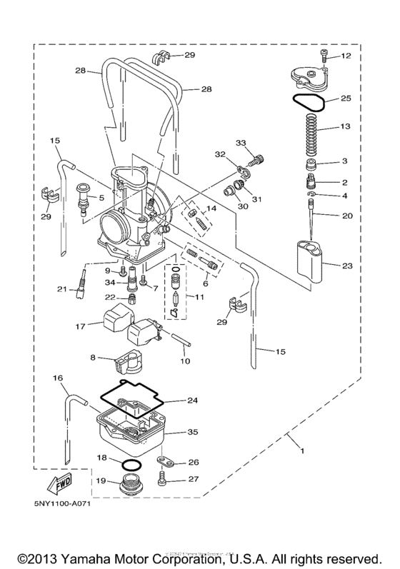 YZ125S1 Карбюратор