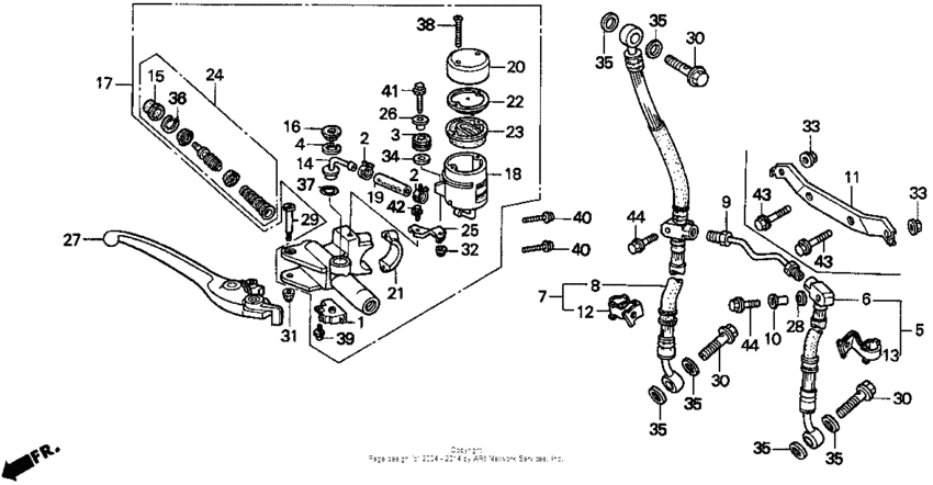 Fr. brake master cyl.