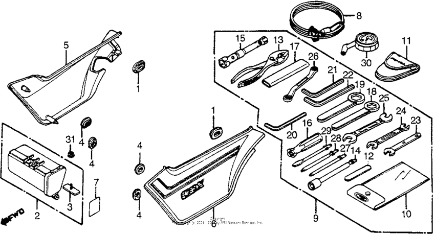 Side cover + tools