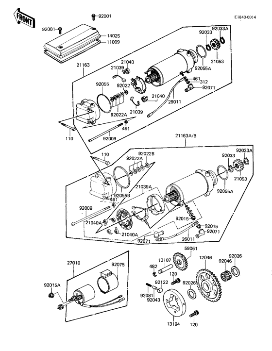 Starter motor/starter clutch