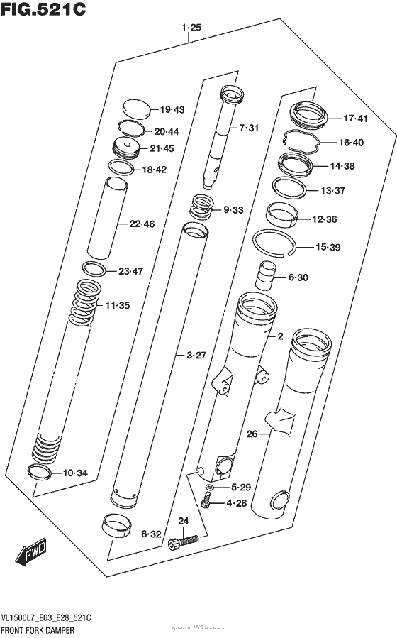 Front Fork Damper (Vl1500Bl7 E33)