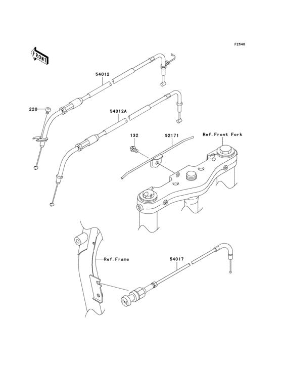 VN1600 Тросы управления