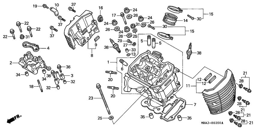 VT750C Головка цилиндров