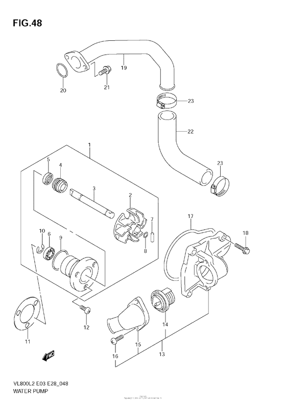 VZ800 Водяной насос