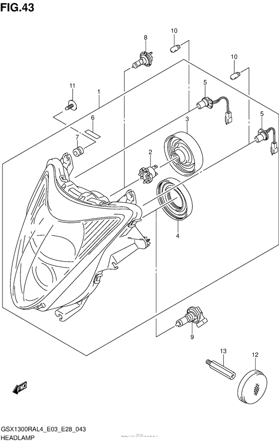 Headlamp (Gsx1300Ral4 E03)
