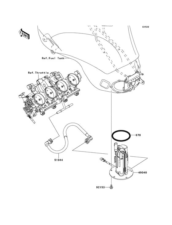 ZX600 Топливный насос