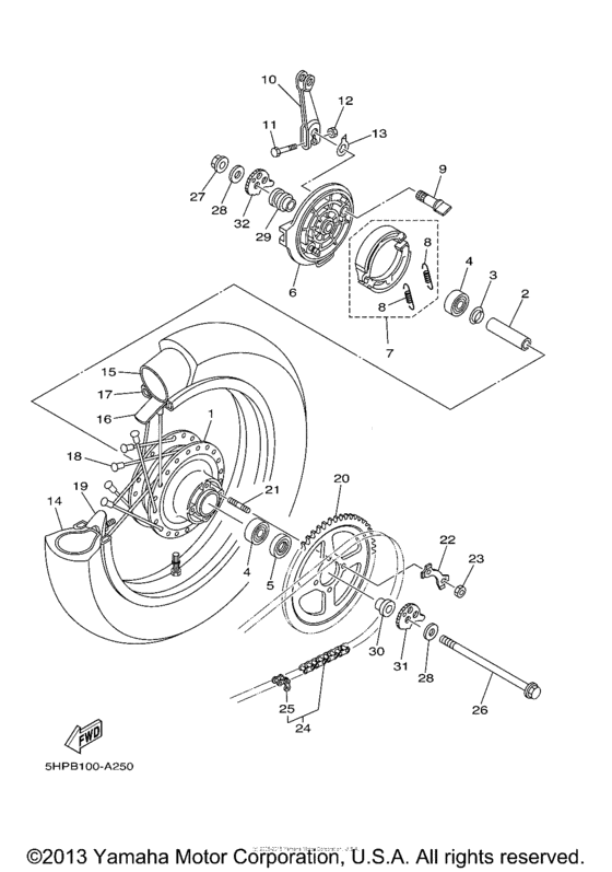 TTR125LS Переднее колесо