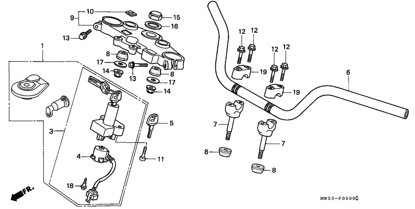 Handle pipe/top bridge
