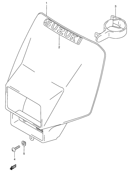 Headlamp cover  front fender