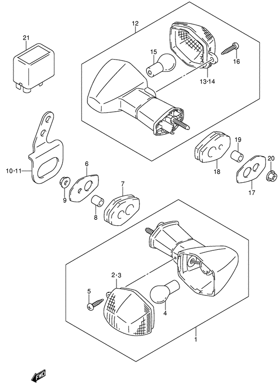 DR-Z400 Поворотники