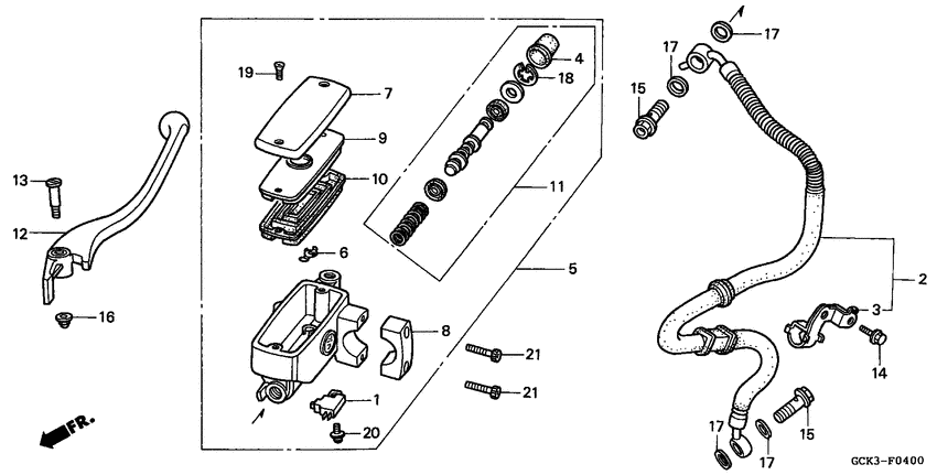 SRX90 Fr. brake master cylinder