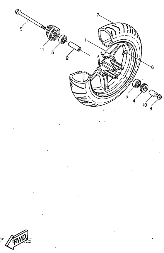 YQ50 Переднее колесо