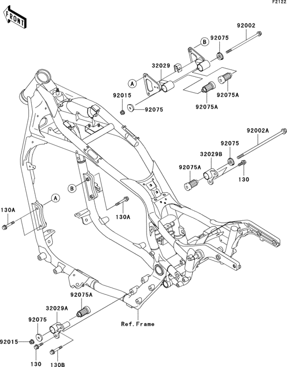 VN1500 Крепление двигателя