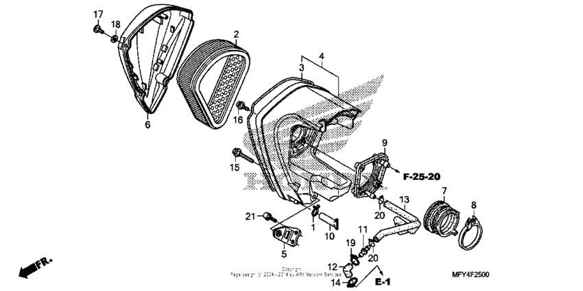 VT1300CR (ABS) Воздушный фильтр