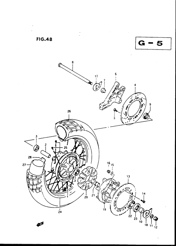 Rear wheel complete assy