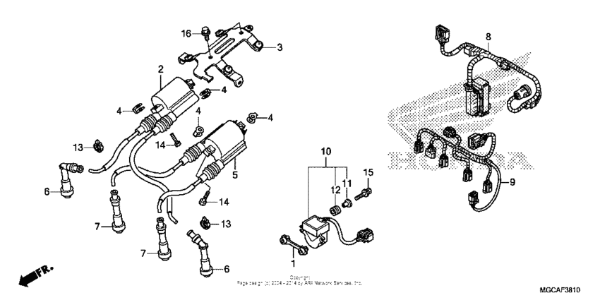 Sub harness + ignition coil
