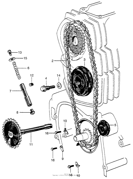 Cam chain + chain tensioner