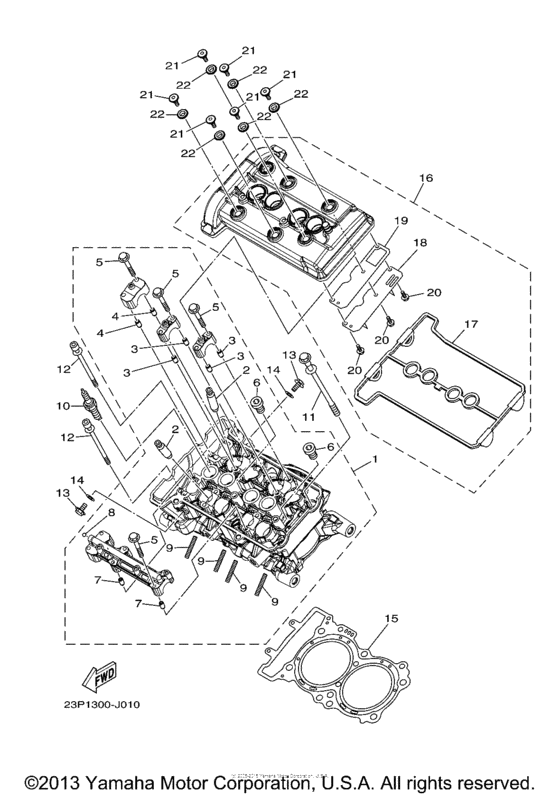 XT1200Z Головка цилиндров