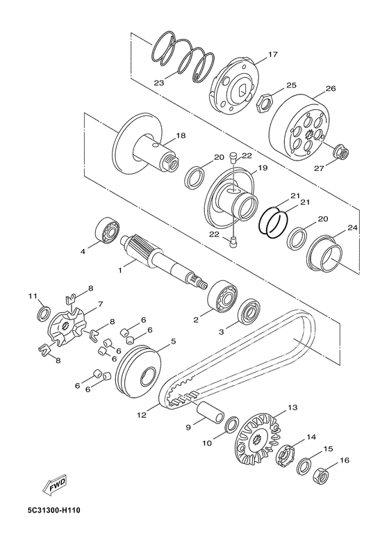 YN50F Сцепление