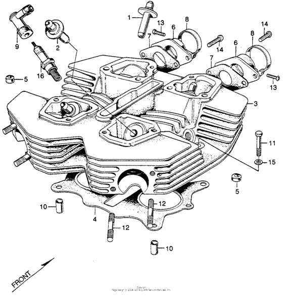 Cylinder head + spark plug