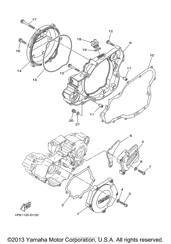 YZ250T1 Боковые крышки