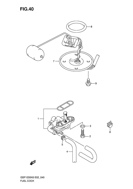 GSF1200 Топливный кран