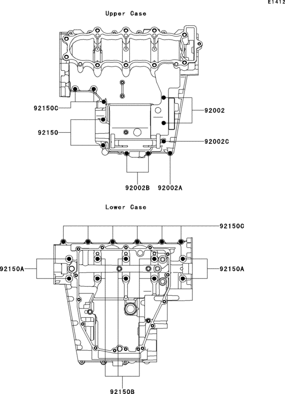 ZX600 Болты крепления картера