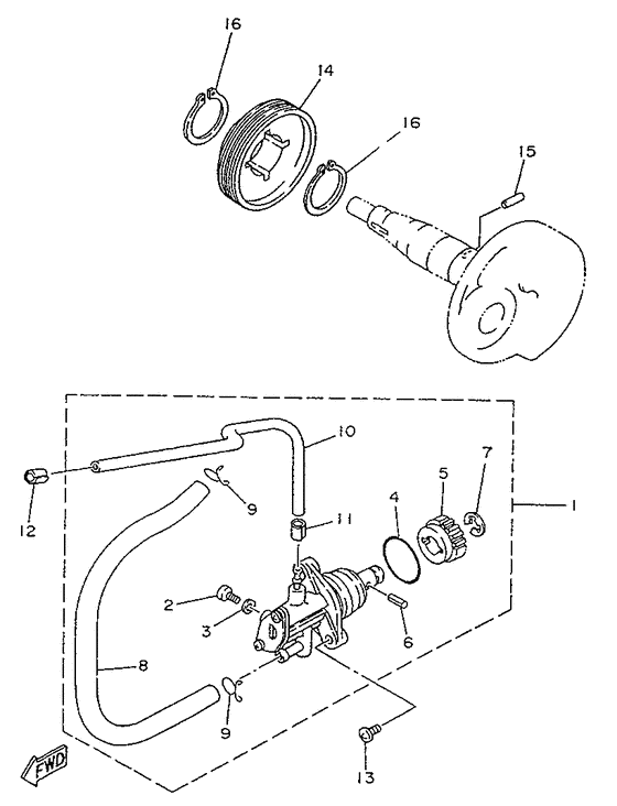 YA50R Масляный насос