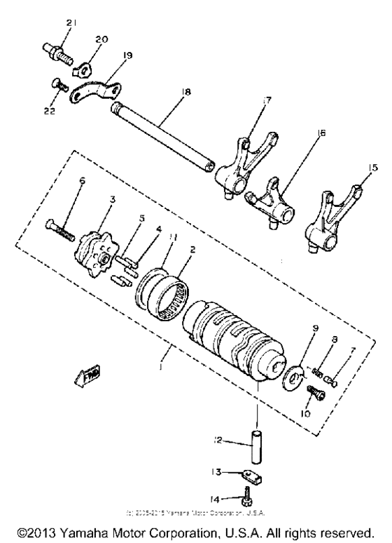 Shift cam-fork