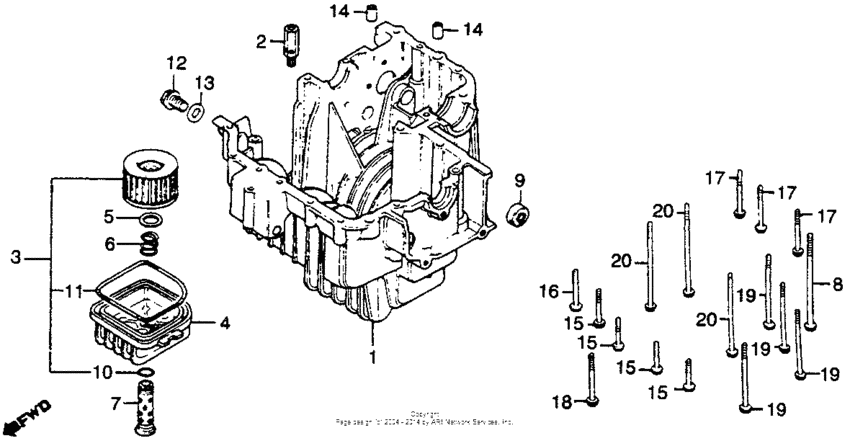 Lower crankcase