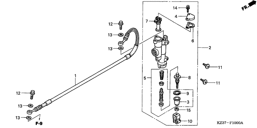Rr. brake master cylinder