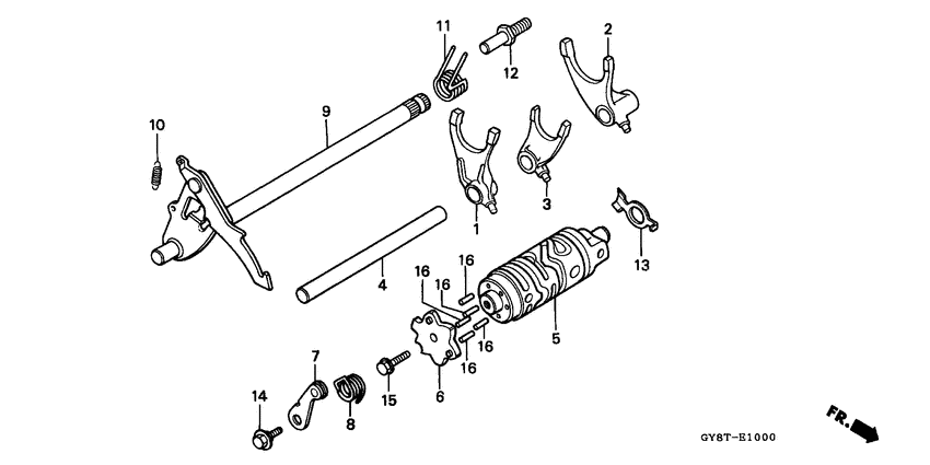 Gearshift drum/ gearshift fork