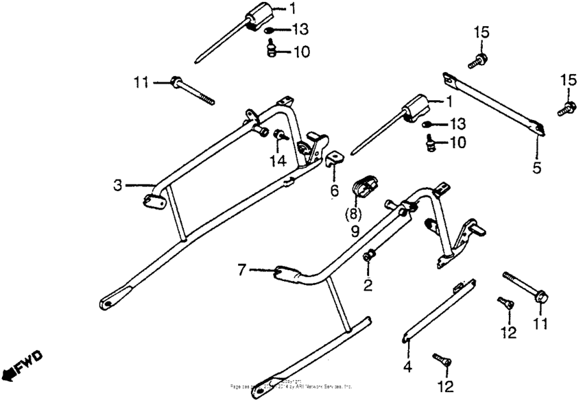 Saddlebag stay